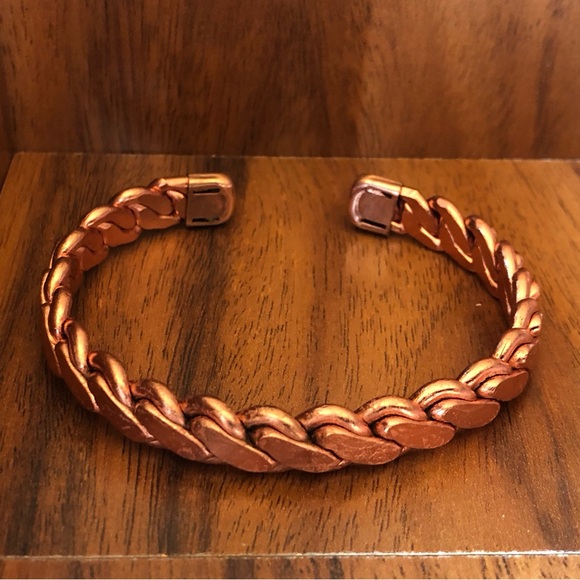 Pure Copper Bracelet Solid Classic Twist Design Copper Bracelet - Picture 7 of 11